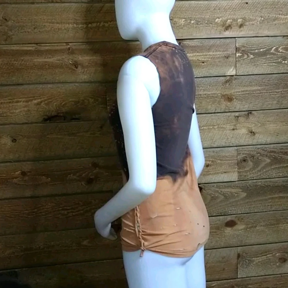 Blink-182 Customized Muscle Tank Brown and Tan T11 - Picture 9 of 10